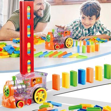 Super Domino Trein | Estimula la diversión de construir y la creatividad - Montaje rápido de dominó